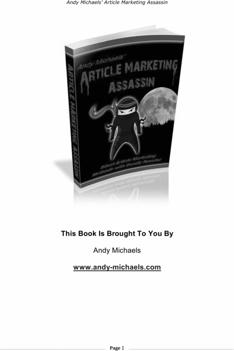 Product picture Article Marketing Asassin